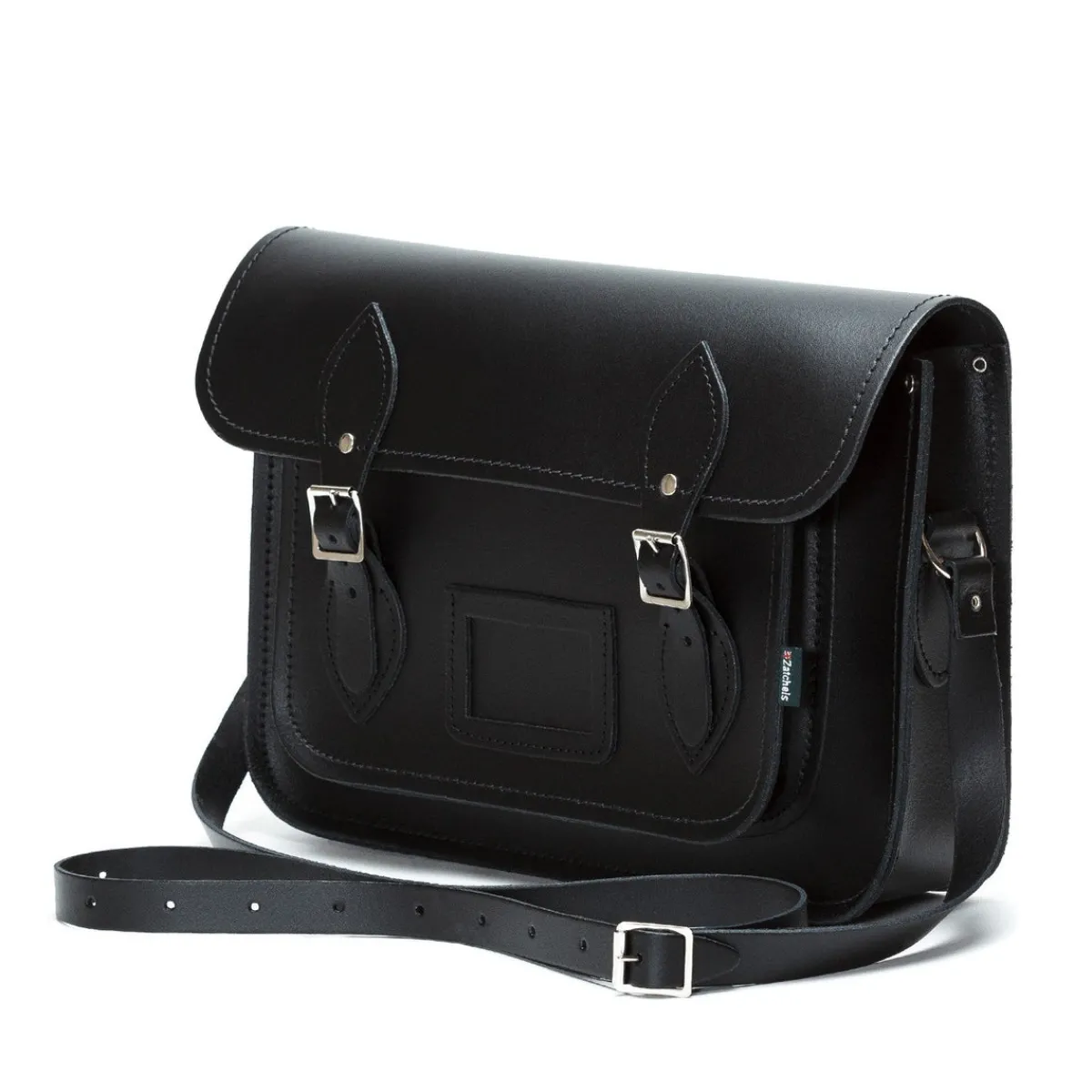 Zatchels Handmade Leather Satchel - Black><noscript><img width=