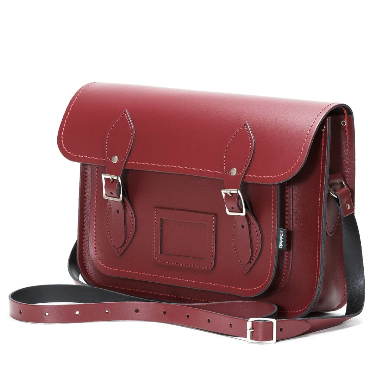 Zatchels Handmade Leather Satchel - Oxblood Red><noscript><img width=