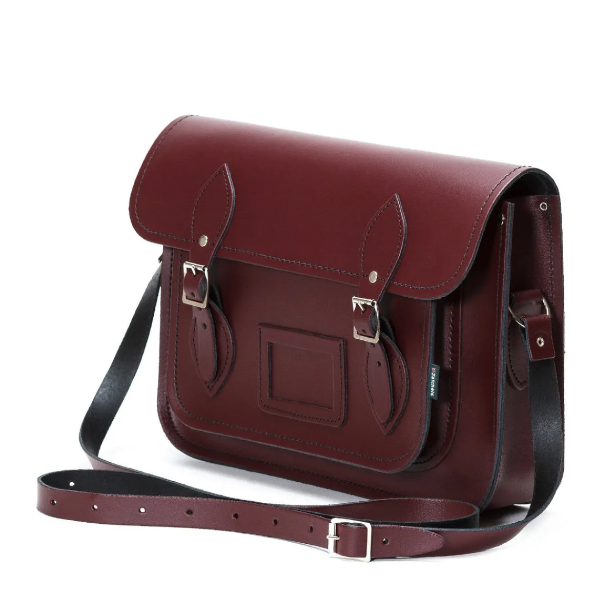 Zatchels Handmade Leather Satchel - Marsala Red><noscript><img width=