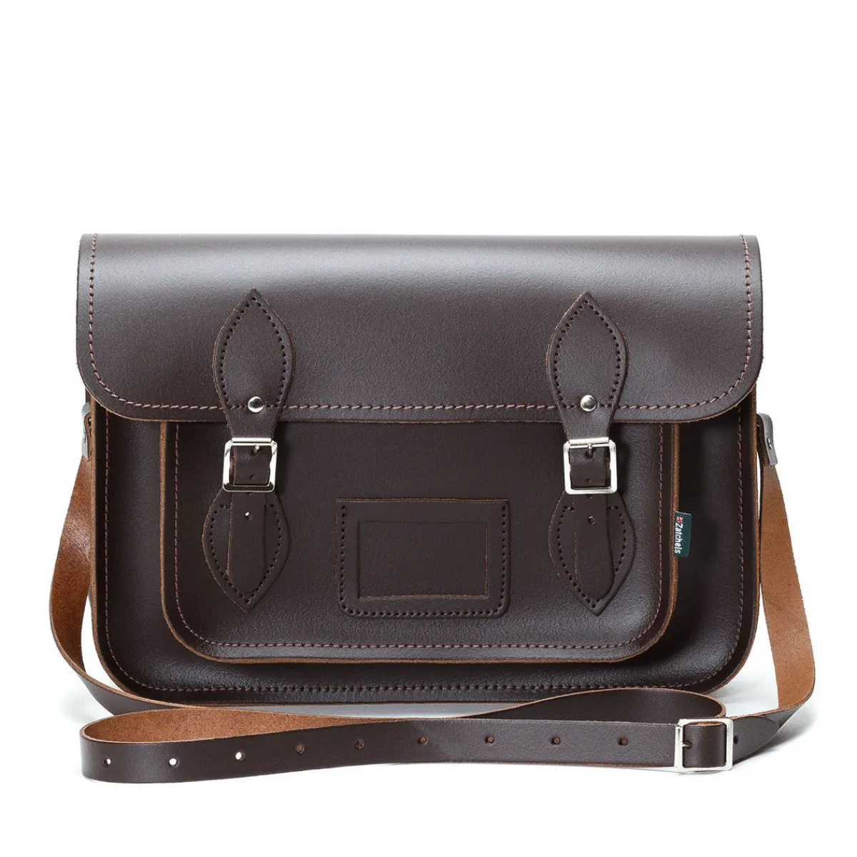 Zatchels Handmade Leather Satchel - Dark Brown>Women Classic Satchels|Classic Satchels