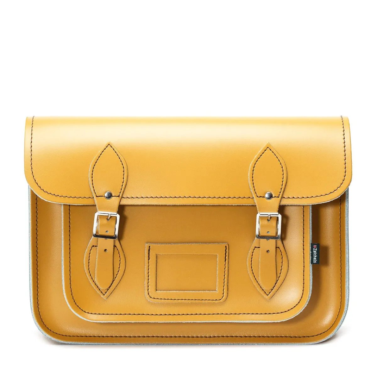 Zatchels Handmade Leather Satchel - Yellow Ochre>Women Classic Satchels|Classic Satchels