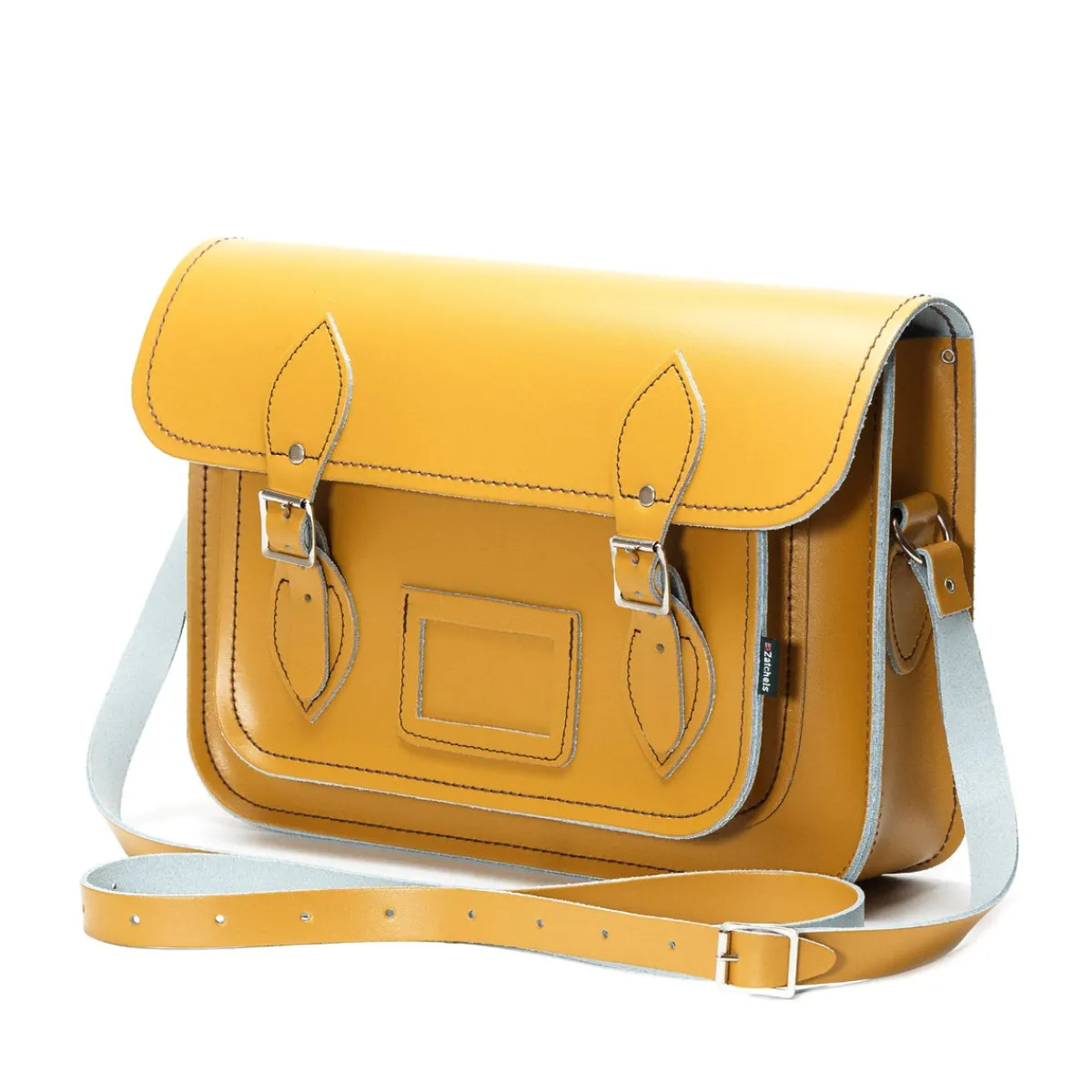 Zatchels Handmade Leather Satchel - Yellow Ochre><noscript><img width=