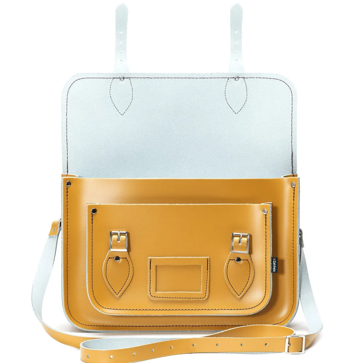Zatchels Handmade Leather Satchel - Yellow Ochre><noscript><img width=