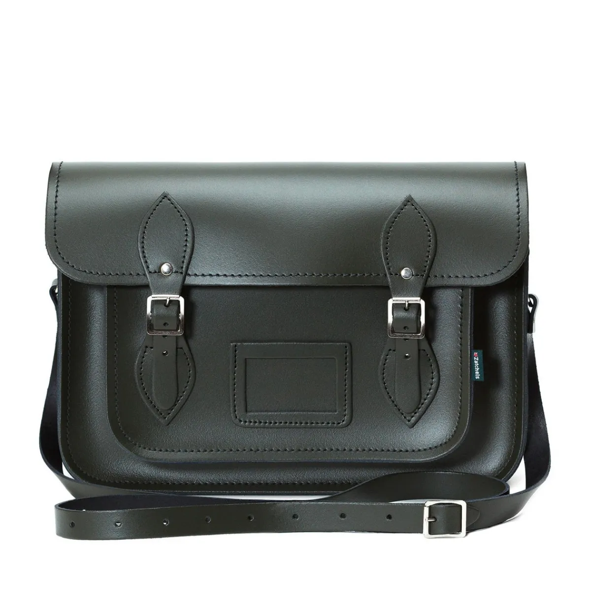 Zatchels Handmade Leather Satchel - Ivy Green>Women Classic Satchels|Classic Satchels