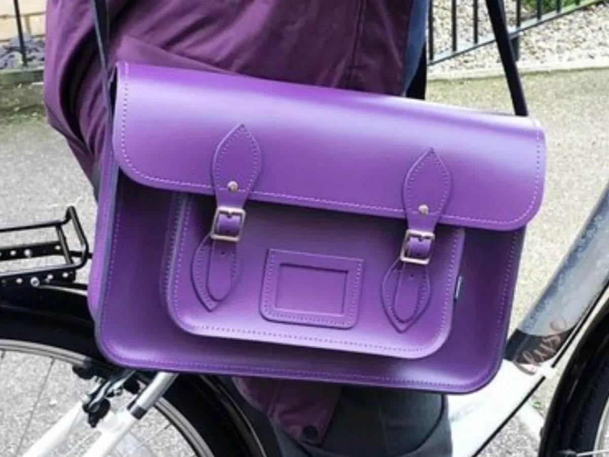 Zatchels Handmade Leather Satchel - Purple><noscript><img data-lazyloaded=