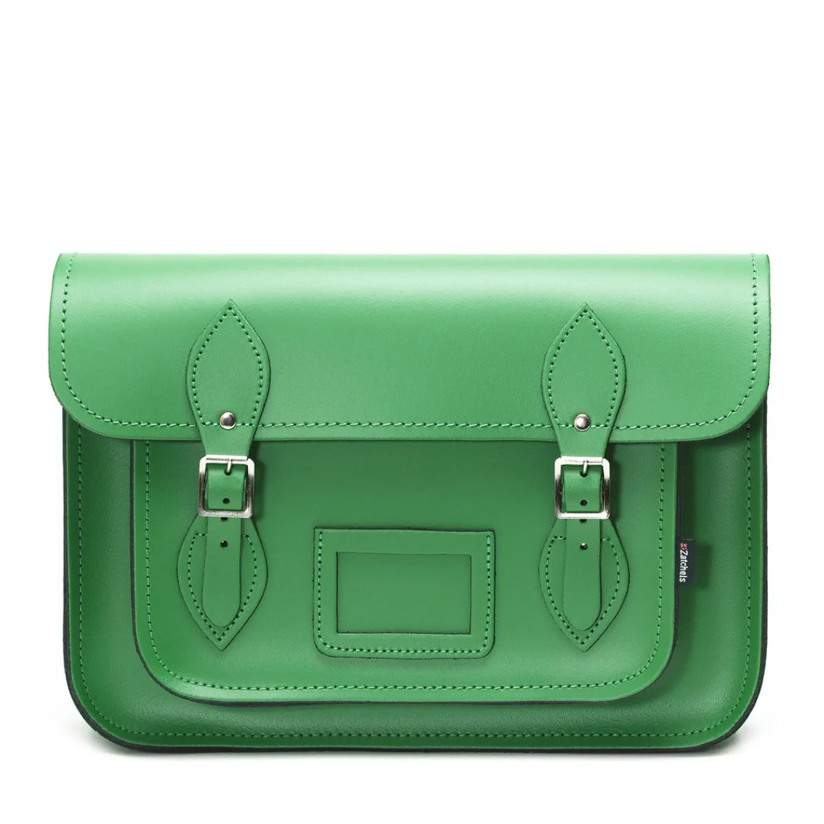 Zatchels Handmade Leather Satchel - Green>Women Classic Satchels|Classic Satchels