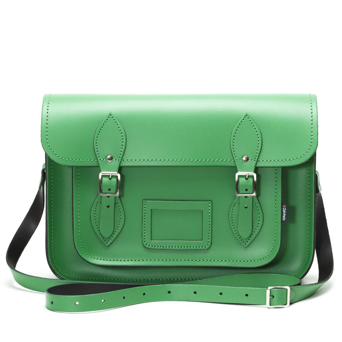 Zatchels Handmade Leather Satchel - Green>Women Classic Satchels|Classic Satchels