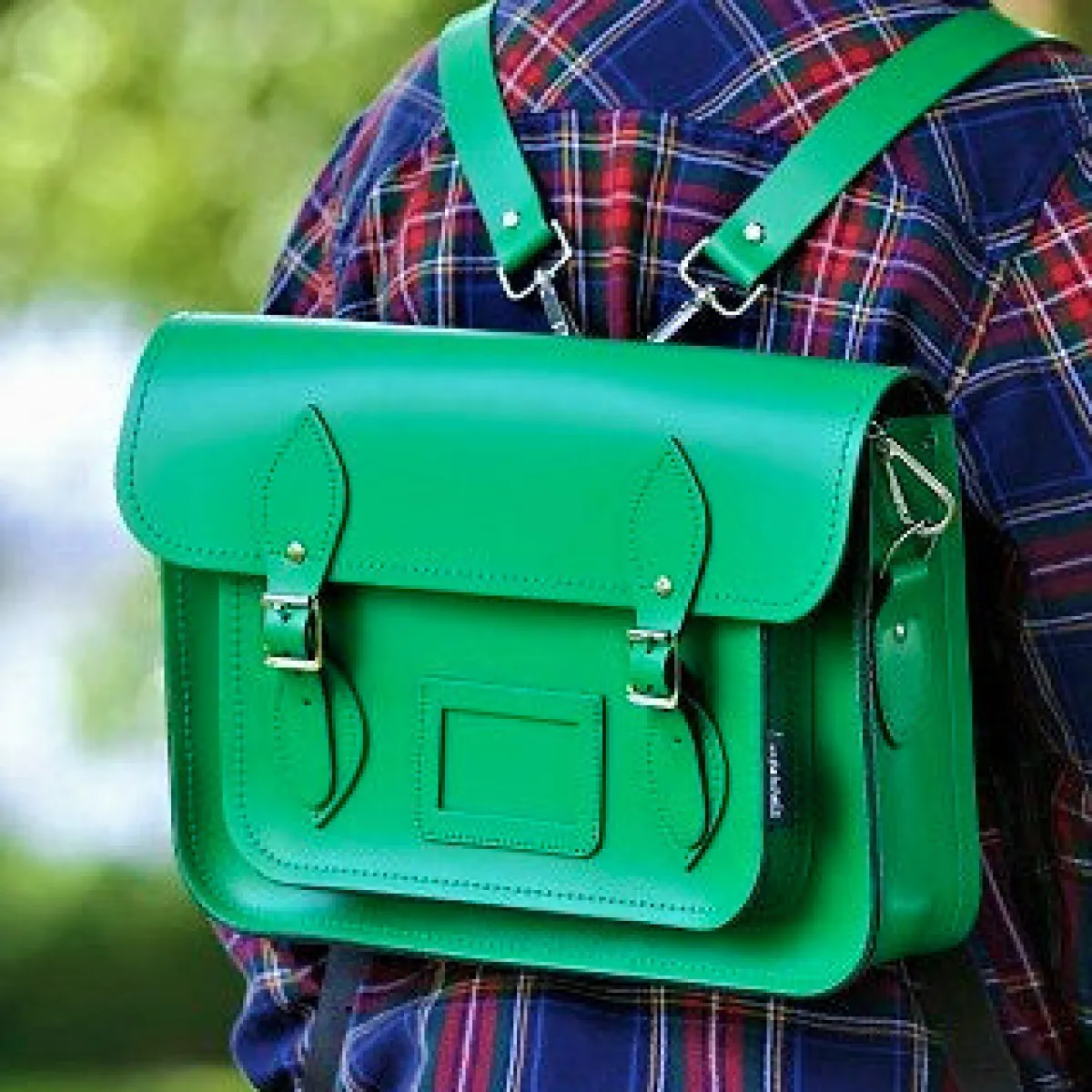 Zatchels Handmade Leather Satchel - Green><noscript><img width=