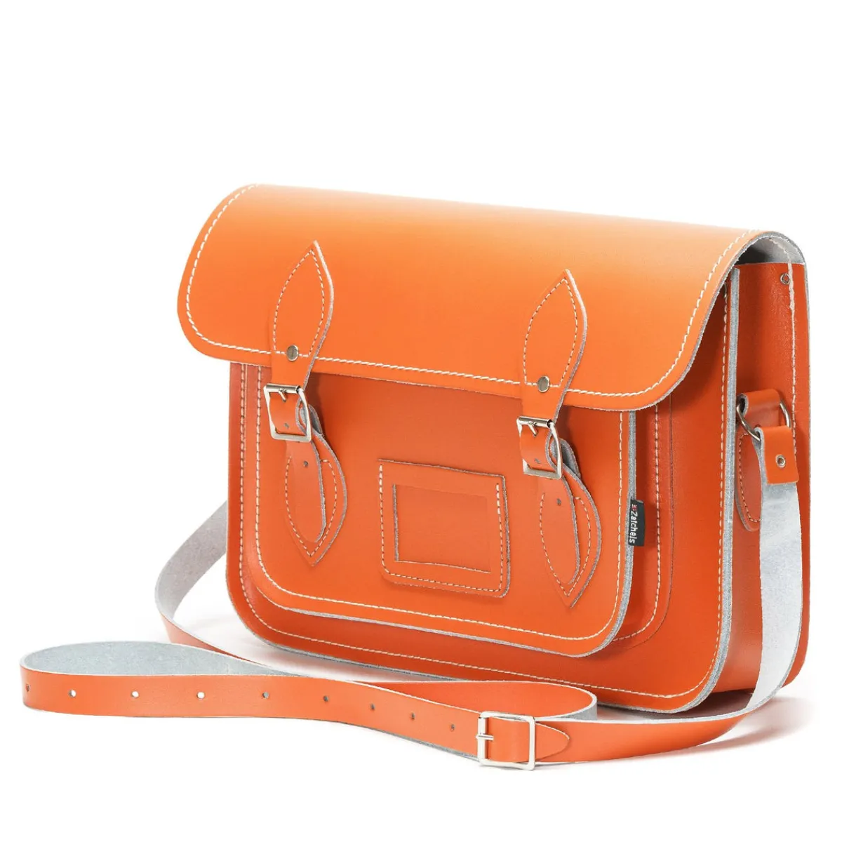 Zatchels Handmade Leather Satchel - Orange><noscript><img width=