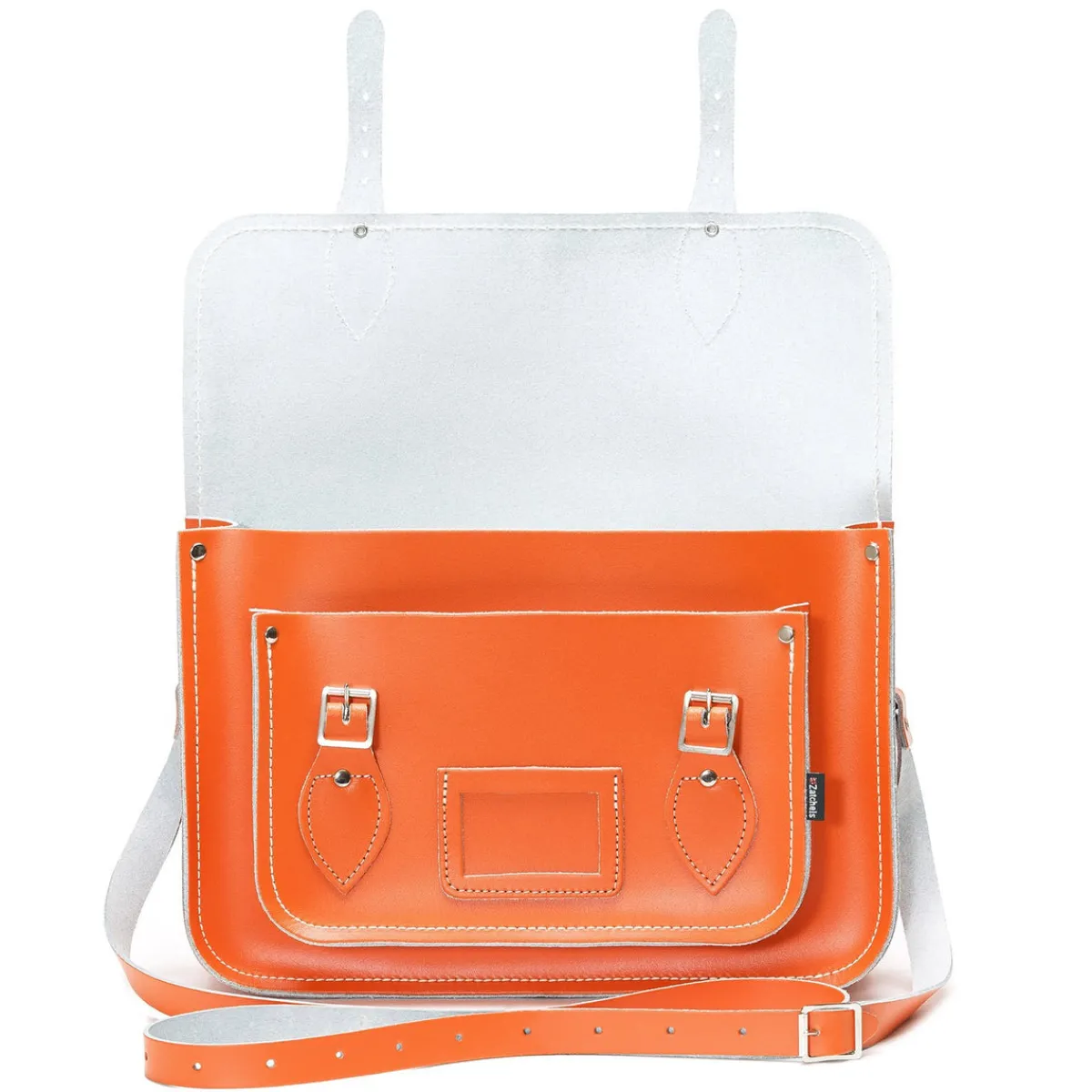 Zatchels Handmade Leather Satchel - Orange><noscript><img width=