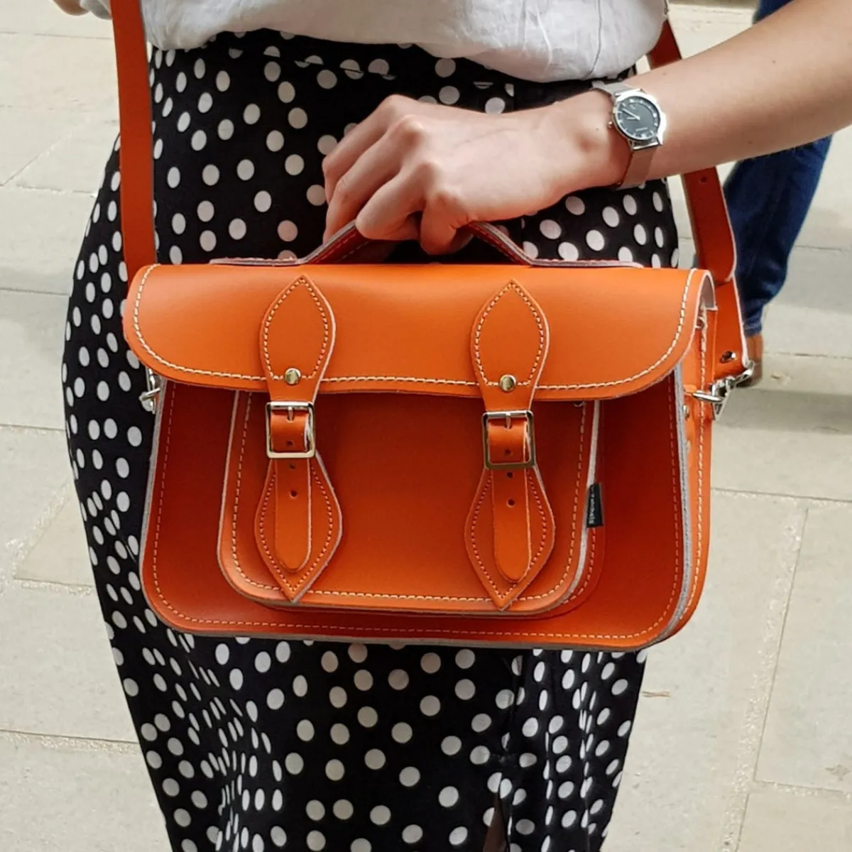 Zatchels Handmade Leather Satchel - Orange><noscript><img width=