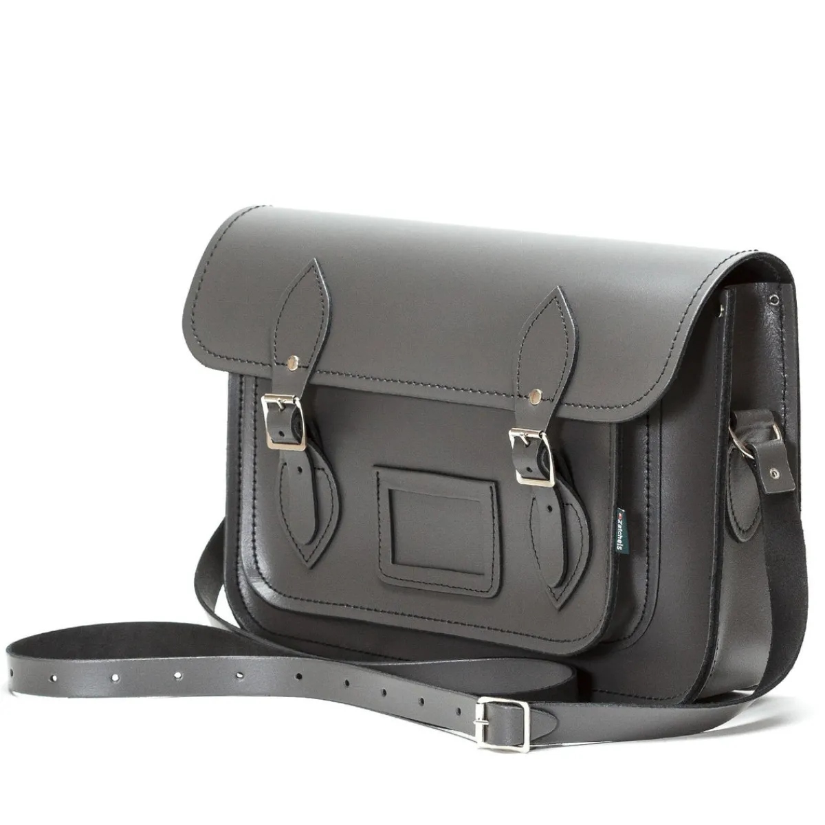 Zatchels Handmade Leather Satchel - Graphite><noscript><img width=