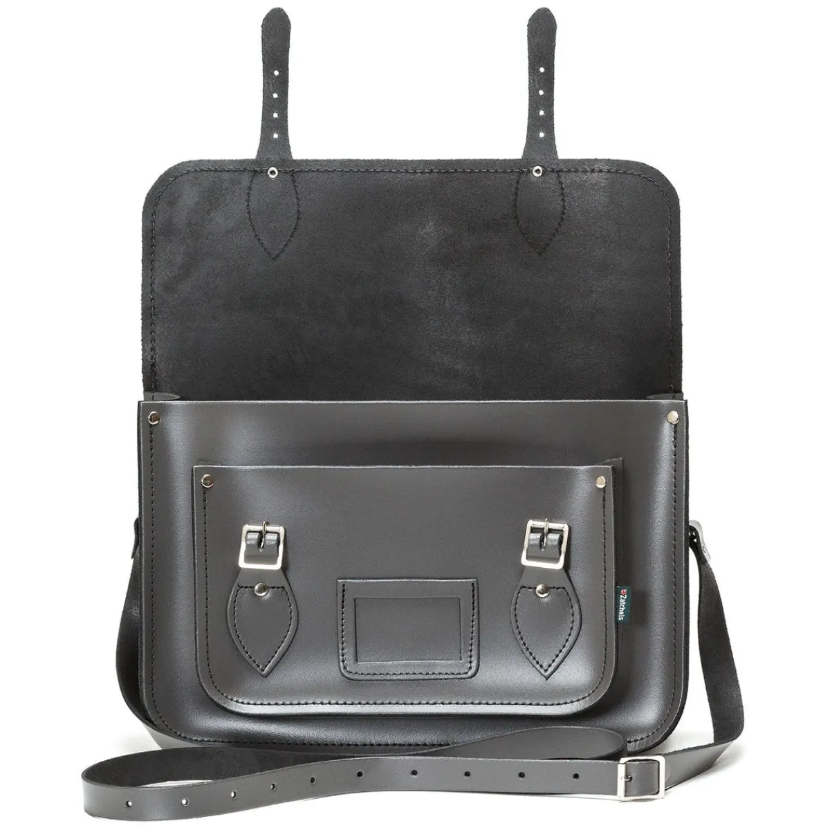 Zatchels Handmade Leather Satchel - Graphite><noscript><img width=