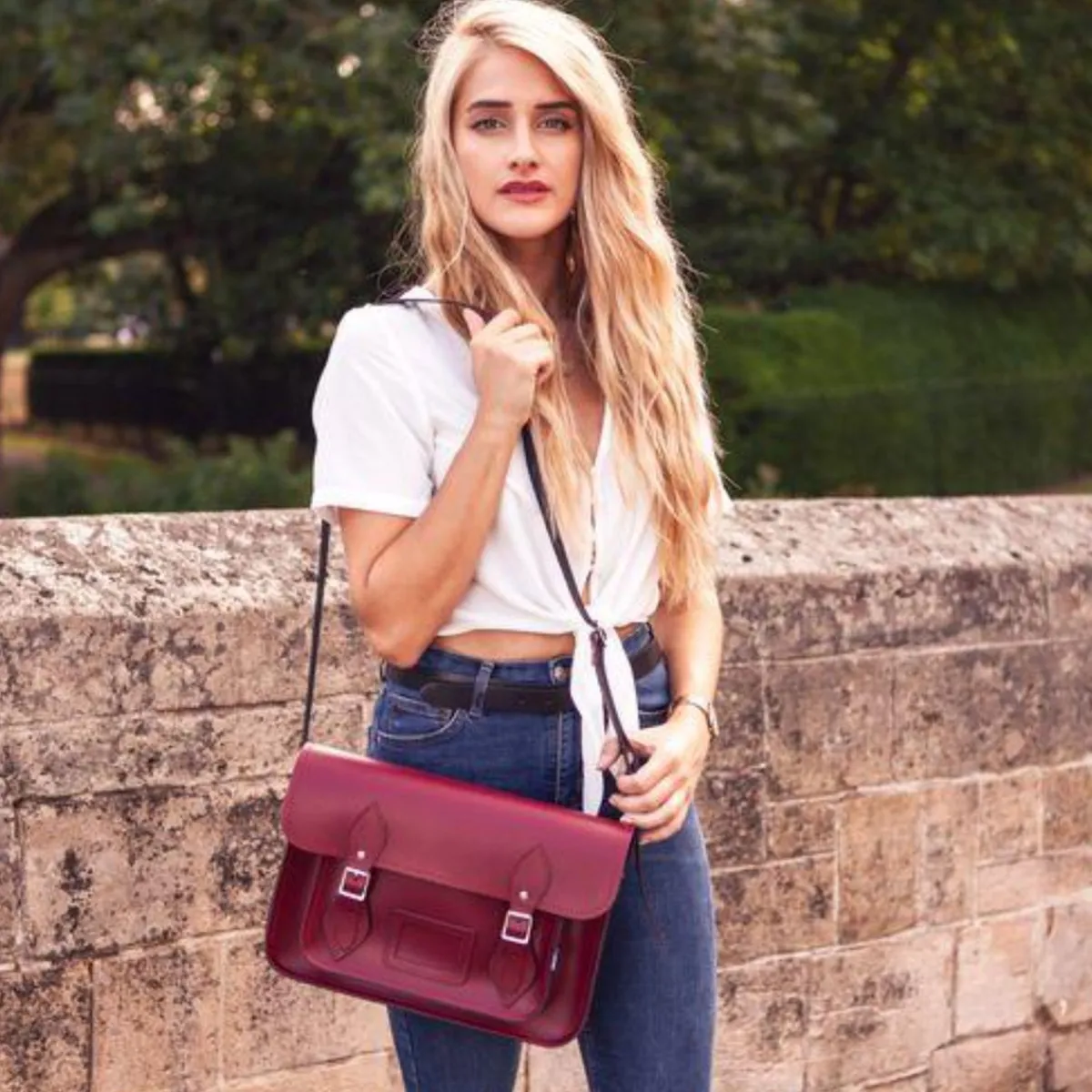 Zatchels Handmade Leather Satchel - Graphite><noscript><img width=