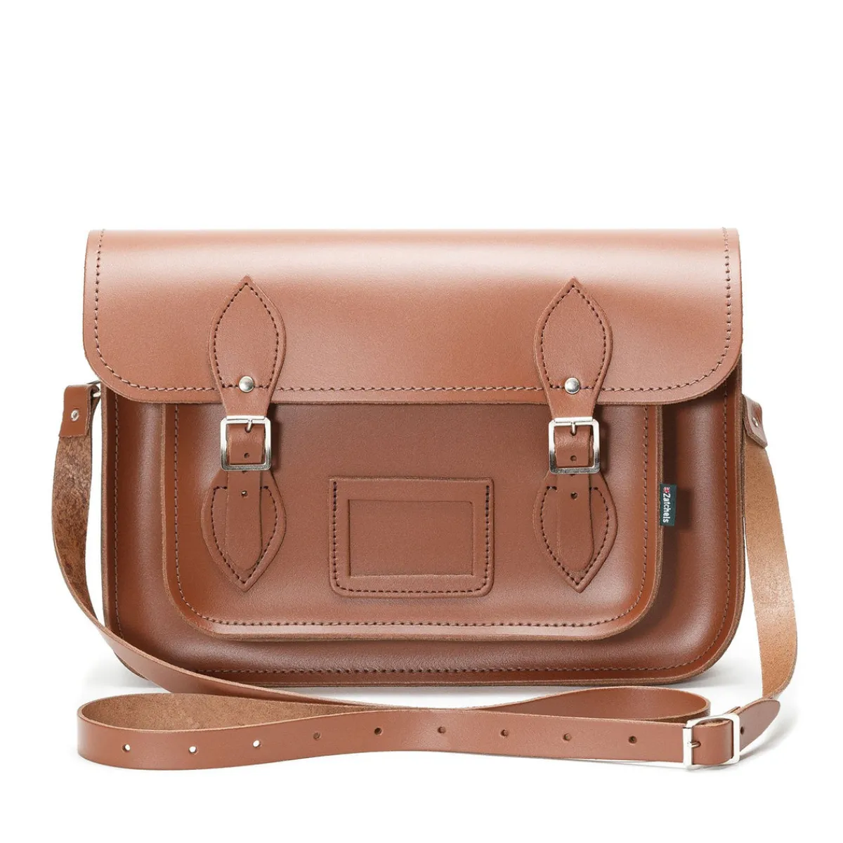 Zatchels Handmade Leather Satchel - Chestnut>Women Classic Satchels|Classic Satchels