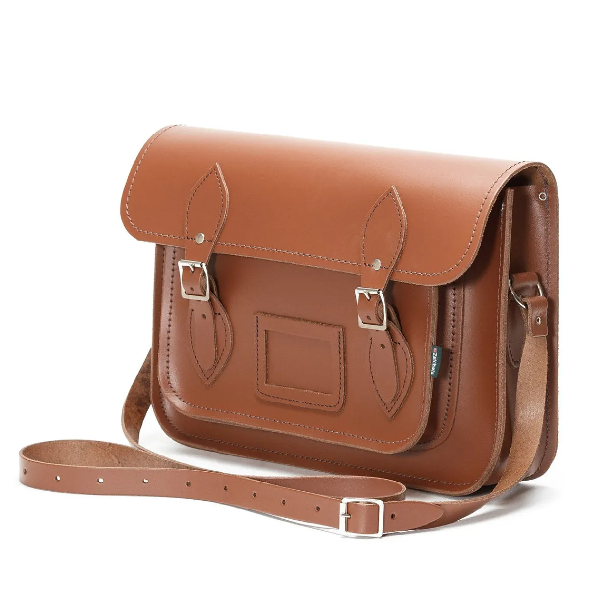 Zatchels Handmade Leather Satchel - Chestnut><noscript><img width=