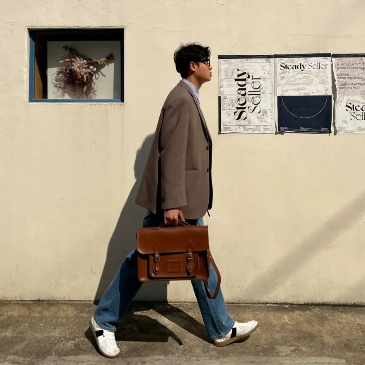 Zatchels Handmade Leather Satchel - Chestnut><noscript><img width=