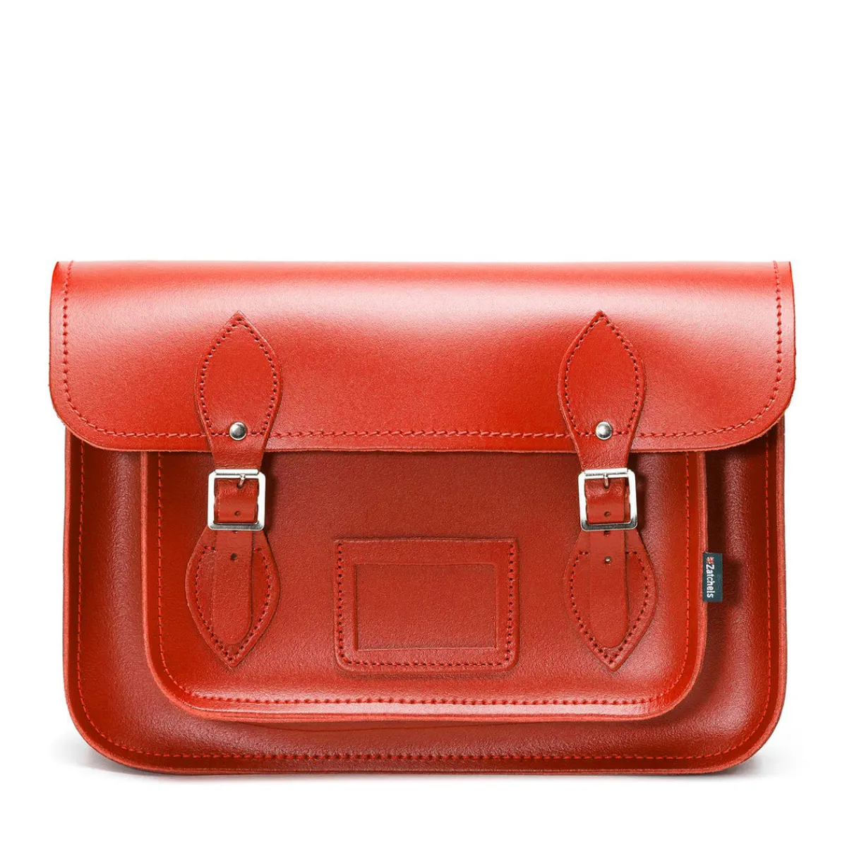 Zatchels Handmade Leather Satchel - Pillar Box Red>Women Classic Satchels|Classic Satchels