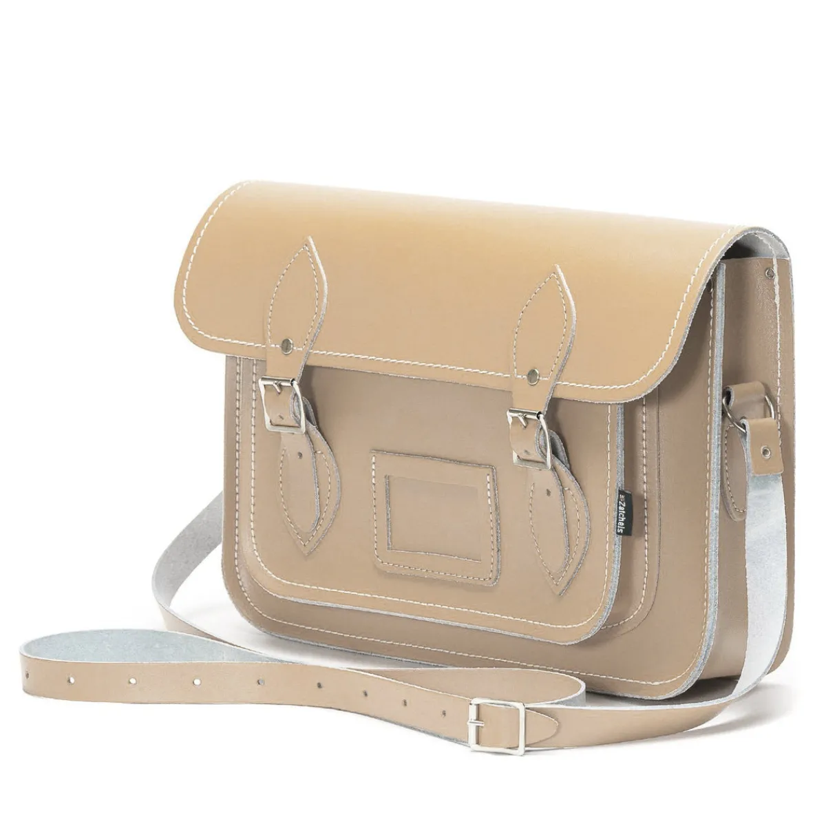 Zatchels Handmade Leather Satchel - Iced Coffee>Women Classic Satchels