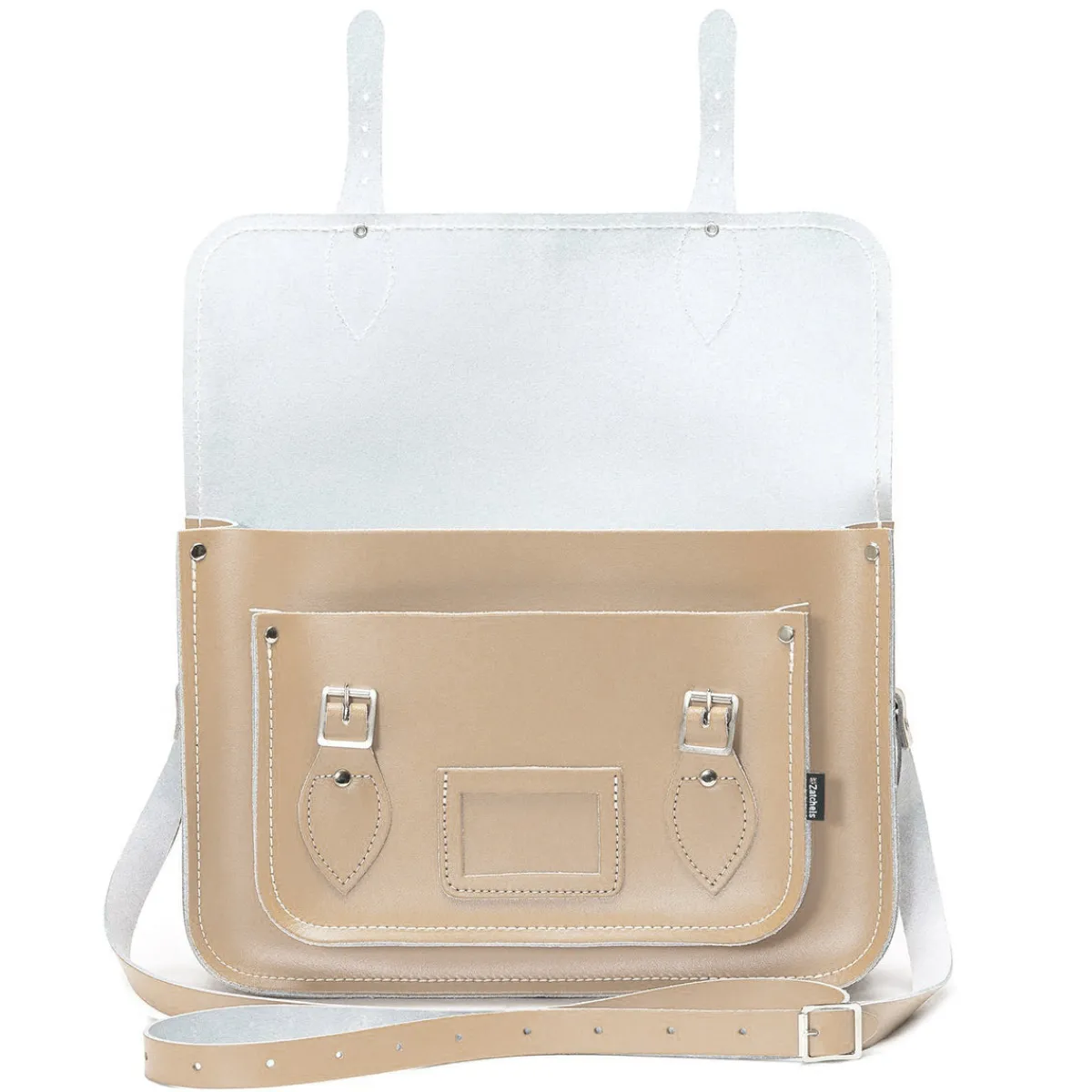 Zatchels Handmade Leather Satchel - Iced Coffee><noscript><img width=