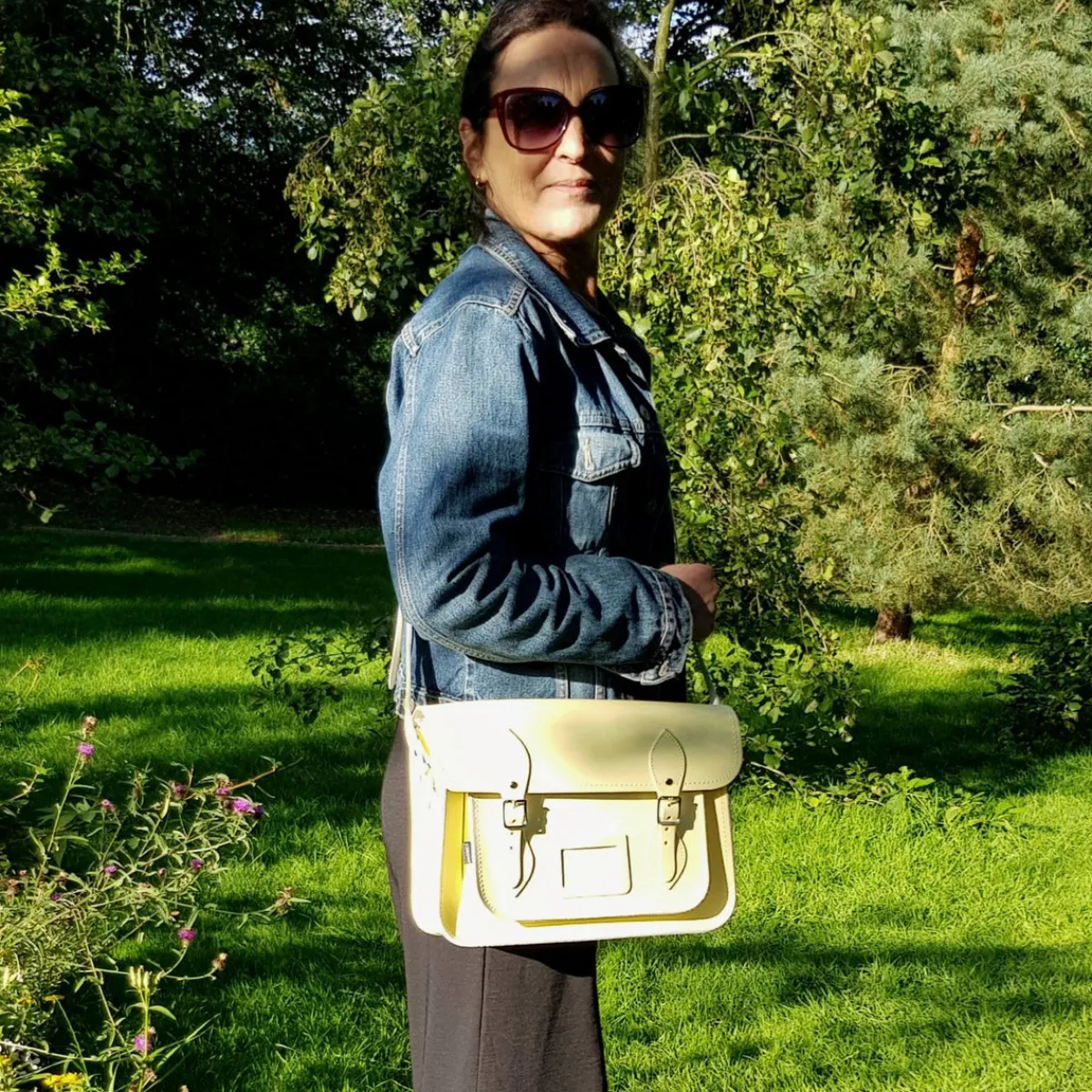 Zatchels Handmade Leather Satchel - Primrose Yellow><noscript><img width=