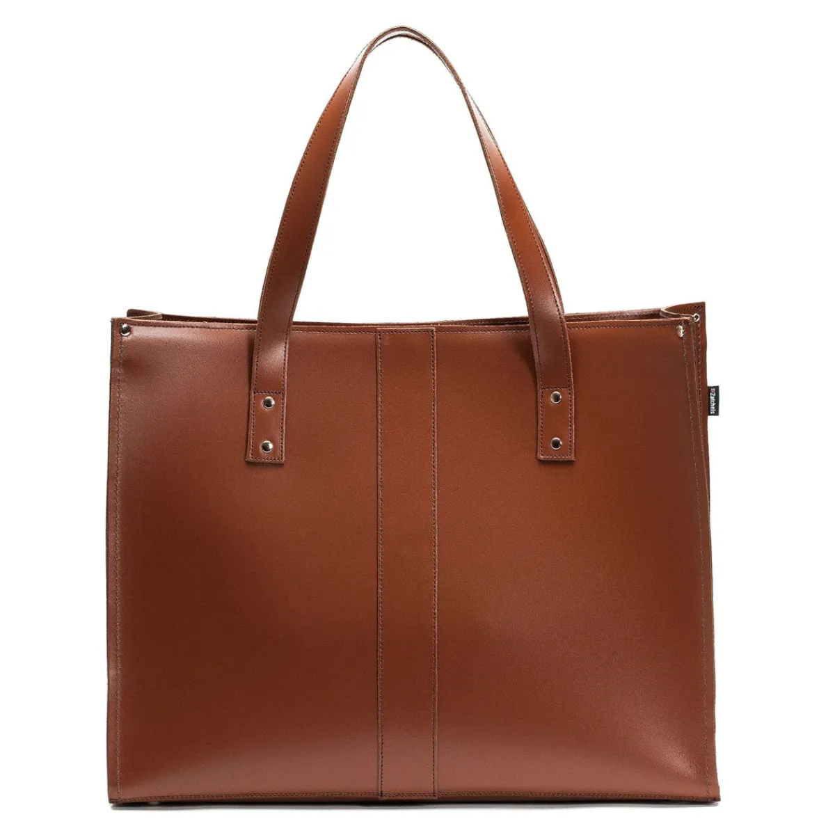 Zatchels Handmade Leather Shopper - Chestnut>Women Shoppers And Tote Bags