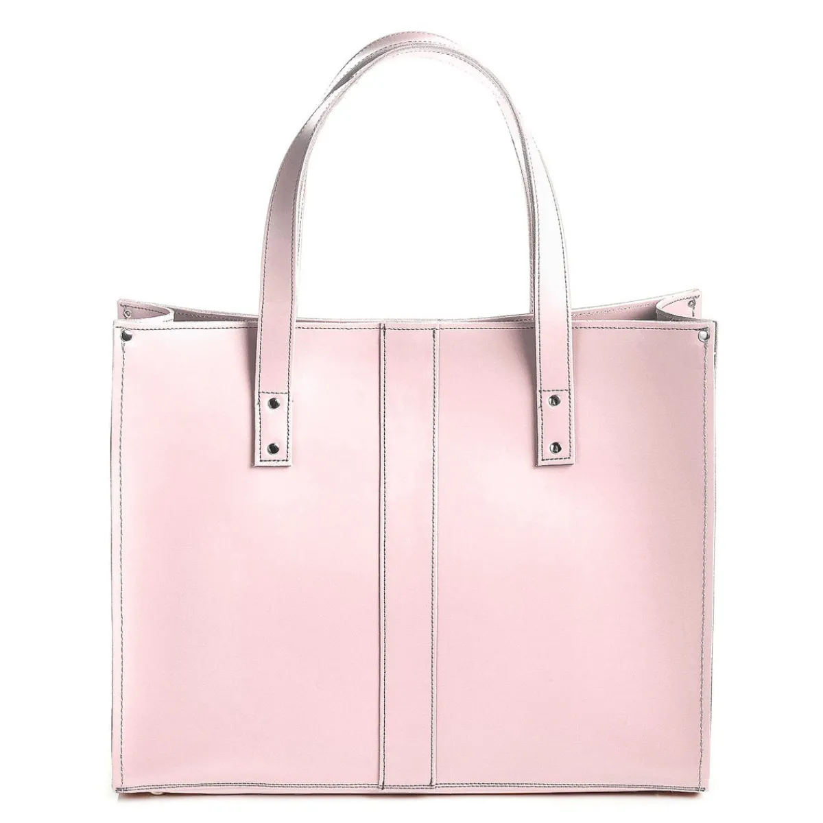Zatchels Handmade Leather Shopper - Rose Quartz>Women Shoppers And Tote Bags