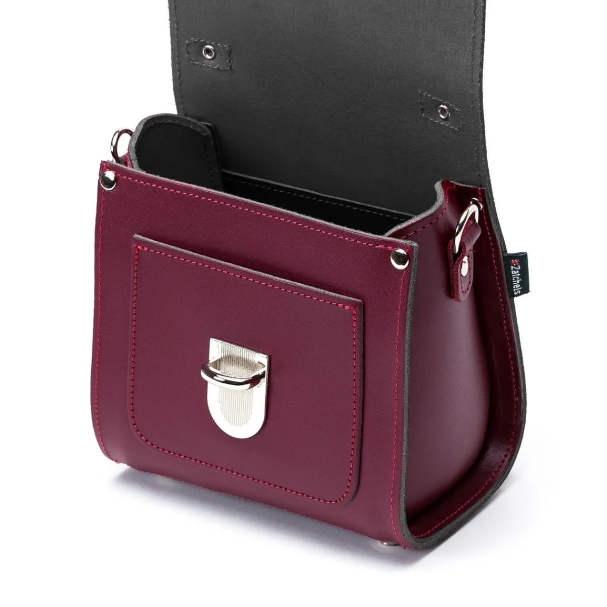 Zatchels Handmade Leather Sugarcube Handbag - Oxblood><noscript><img width=