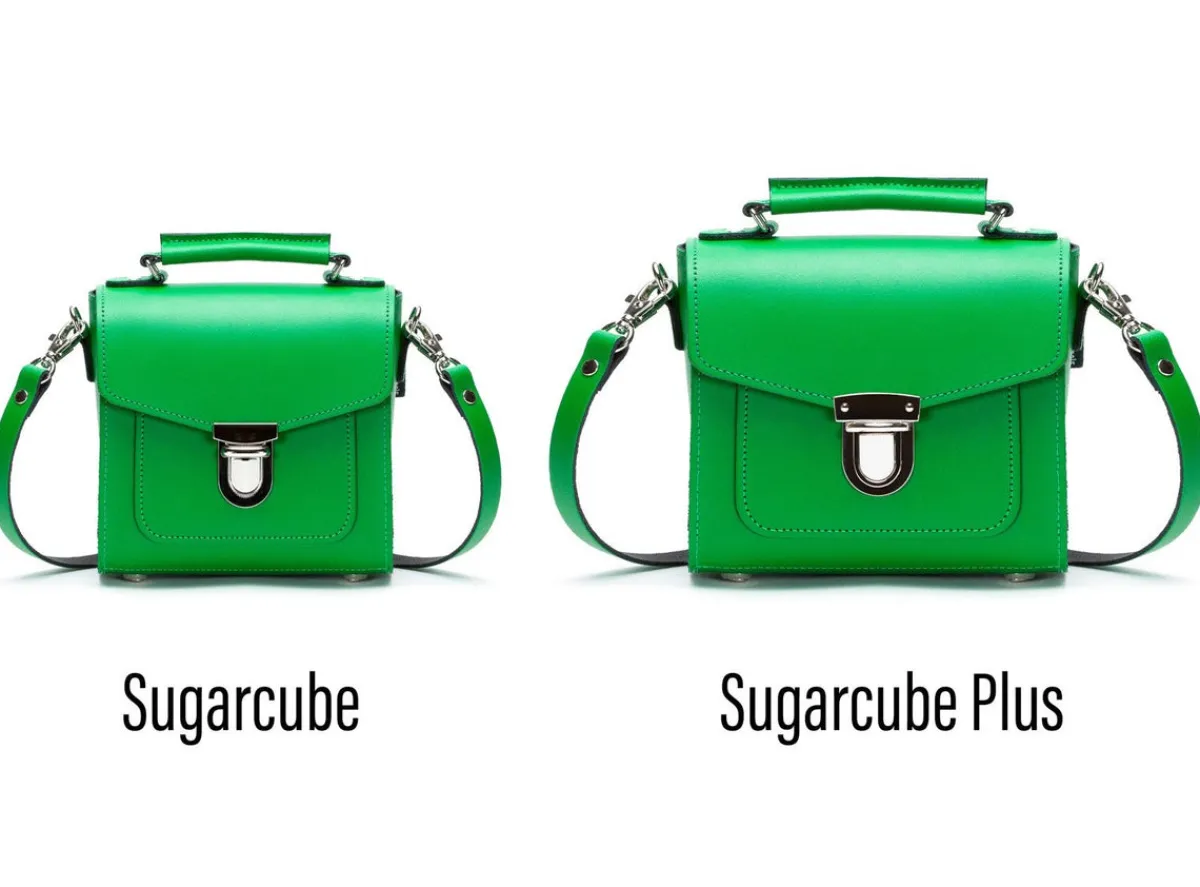 Zatchels Handmade Leather Sugarcube Handbag - Green><noscript><img width=