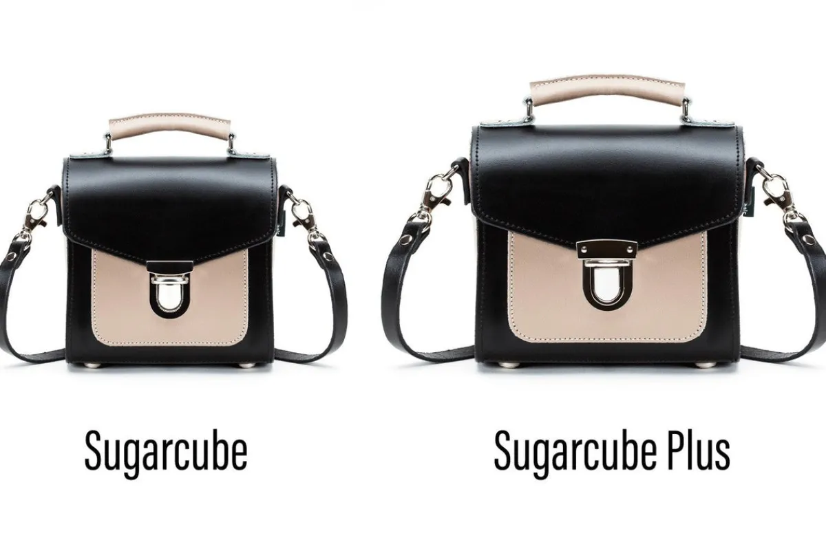 Zatchels Handmade Leather Sugarcube Handbag - Cafe Noir><noscript><img width=