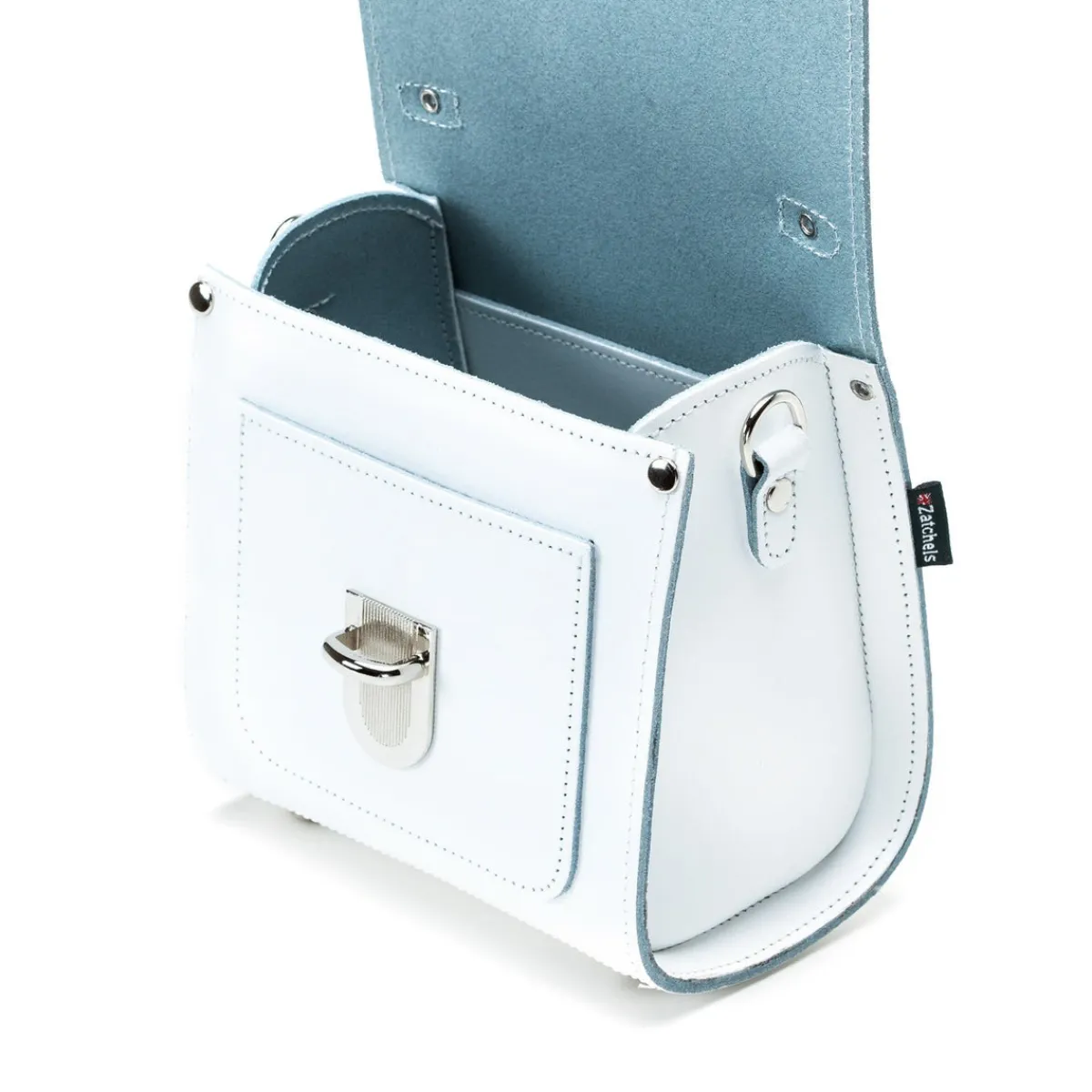 Zatchels Handmade Leather Sugarcube Handbag - White><noscript><img width=