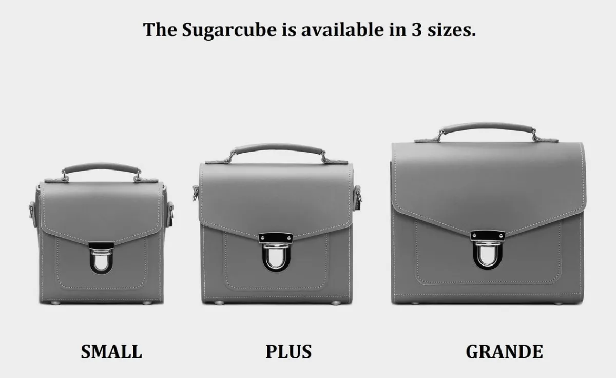 Zatchels Handmade Leather Sugarcube Handbag - White><noscript><img width=