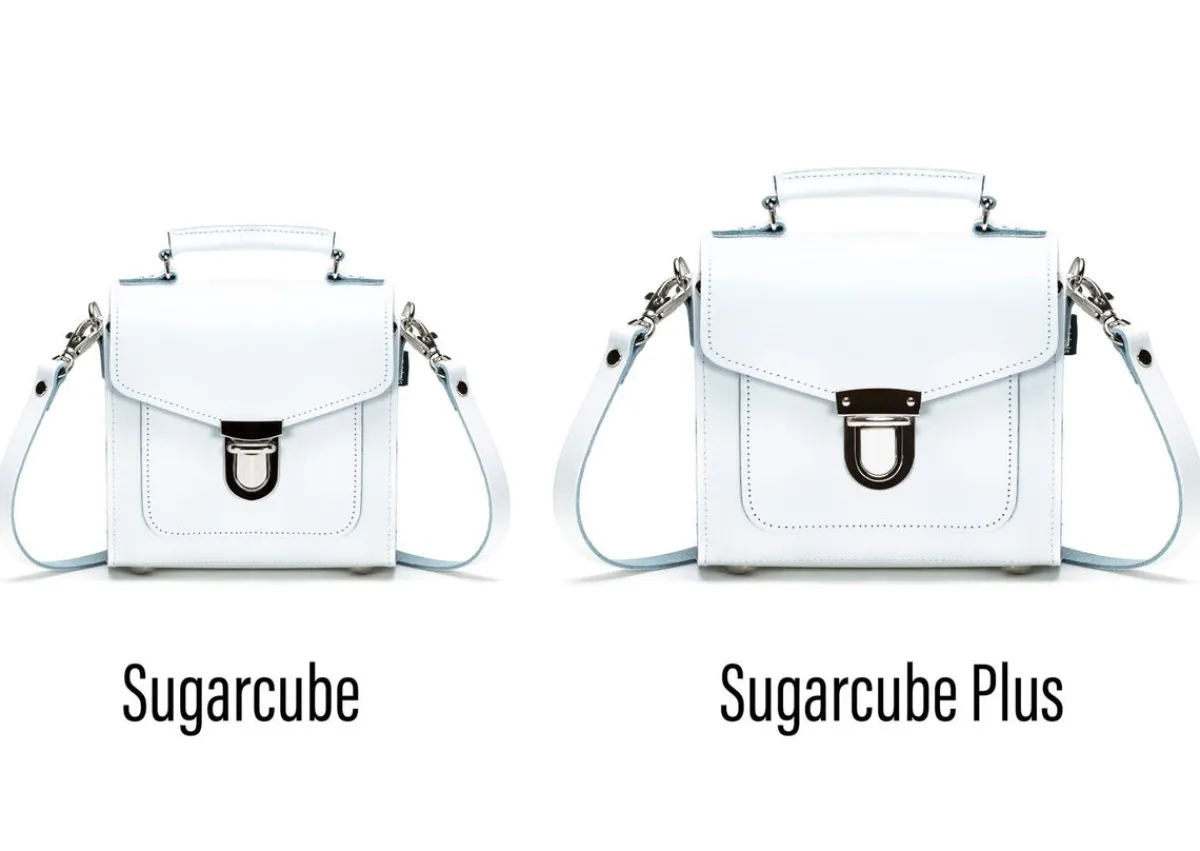 Zatchels Handmade Leather Sugarcube Handbag - White><noscript><img width=