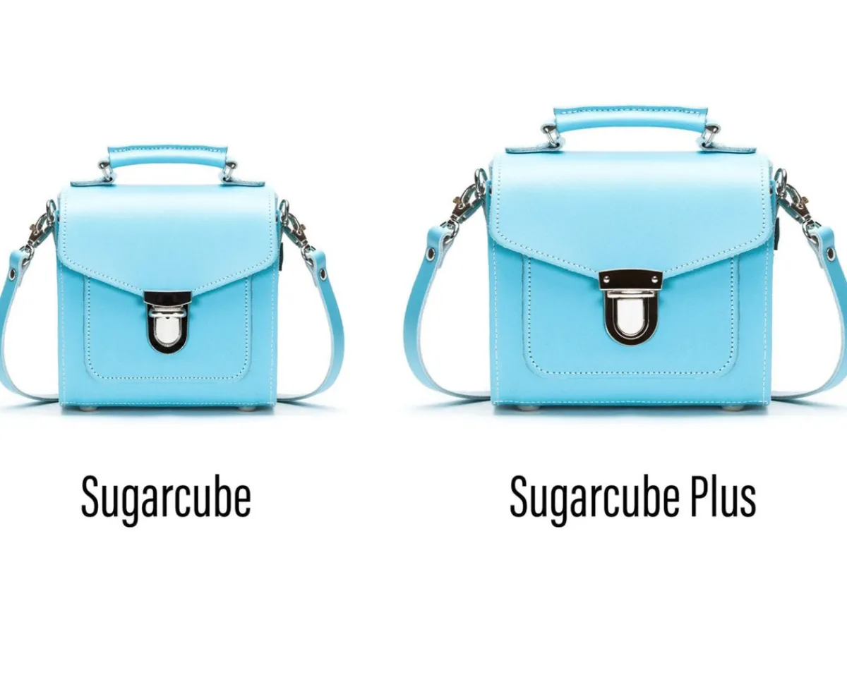 Zatchels Handmade Leather Sugarcube Handbag - Pastel Baby Blue><noscript><img width=