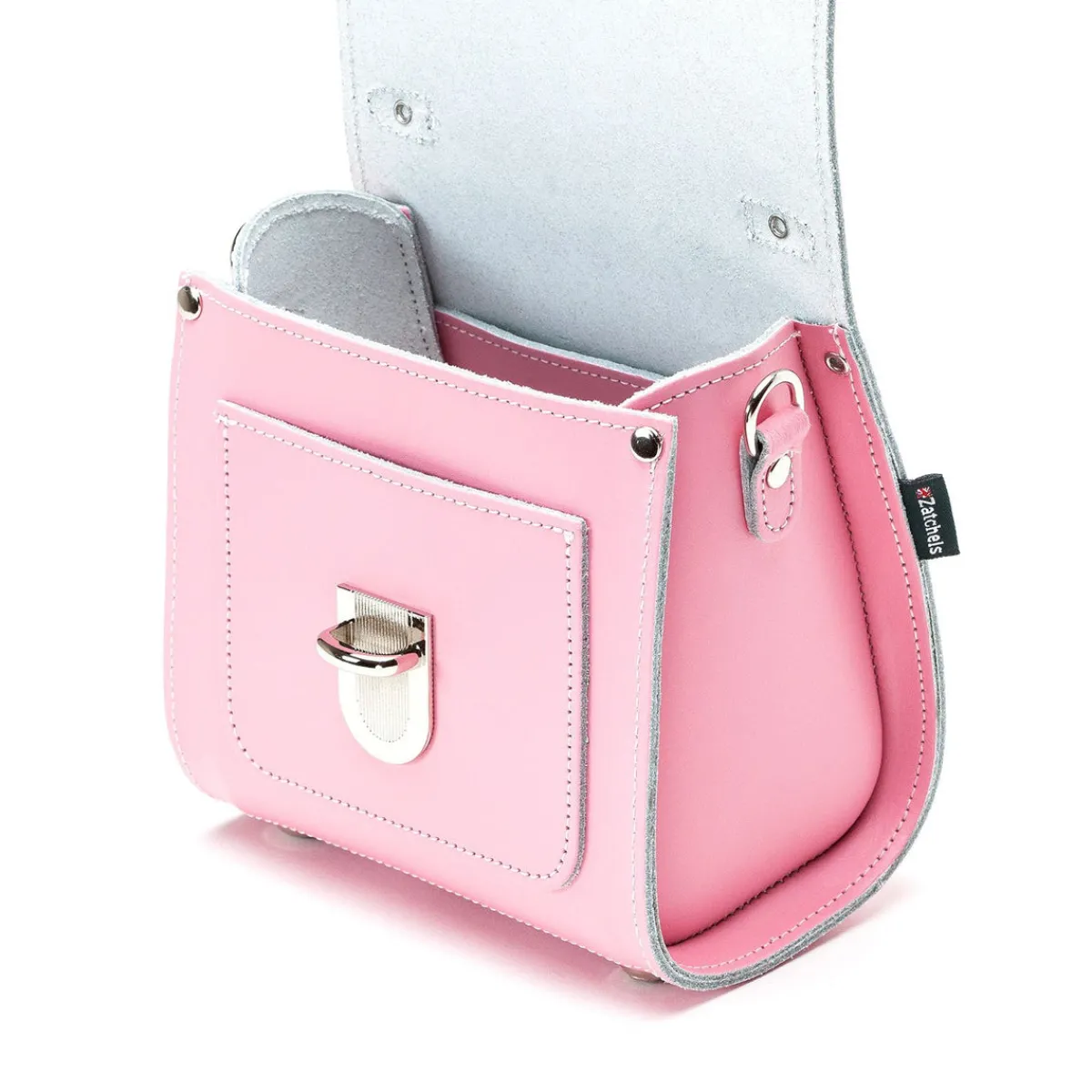 Zatchels Handmade Leather Sugarcube Handbag - Pastel Pink><noscript><img width=