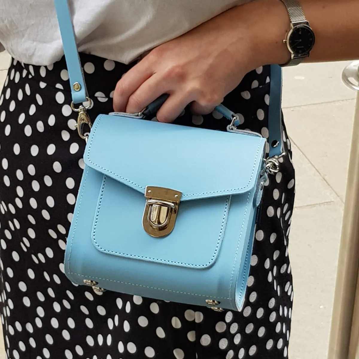 Zatchels Handmade Leather Sugarcube Handbag - Pastel Pink><noscript><img width=