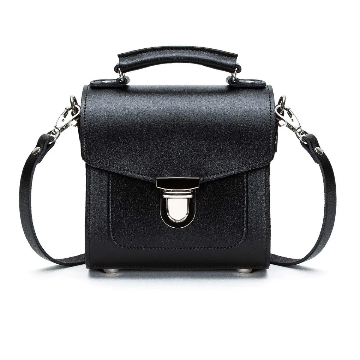 Zatchels Handmade Leather Sugarcube Handbag - Zebra><noscript><img width=