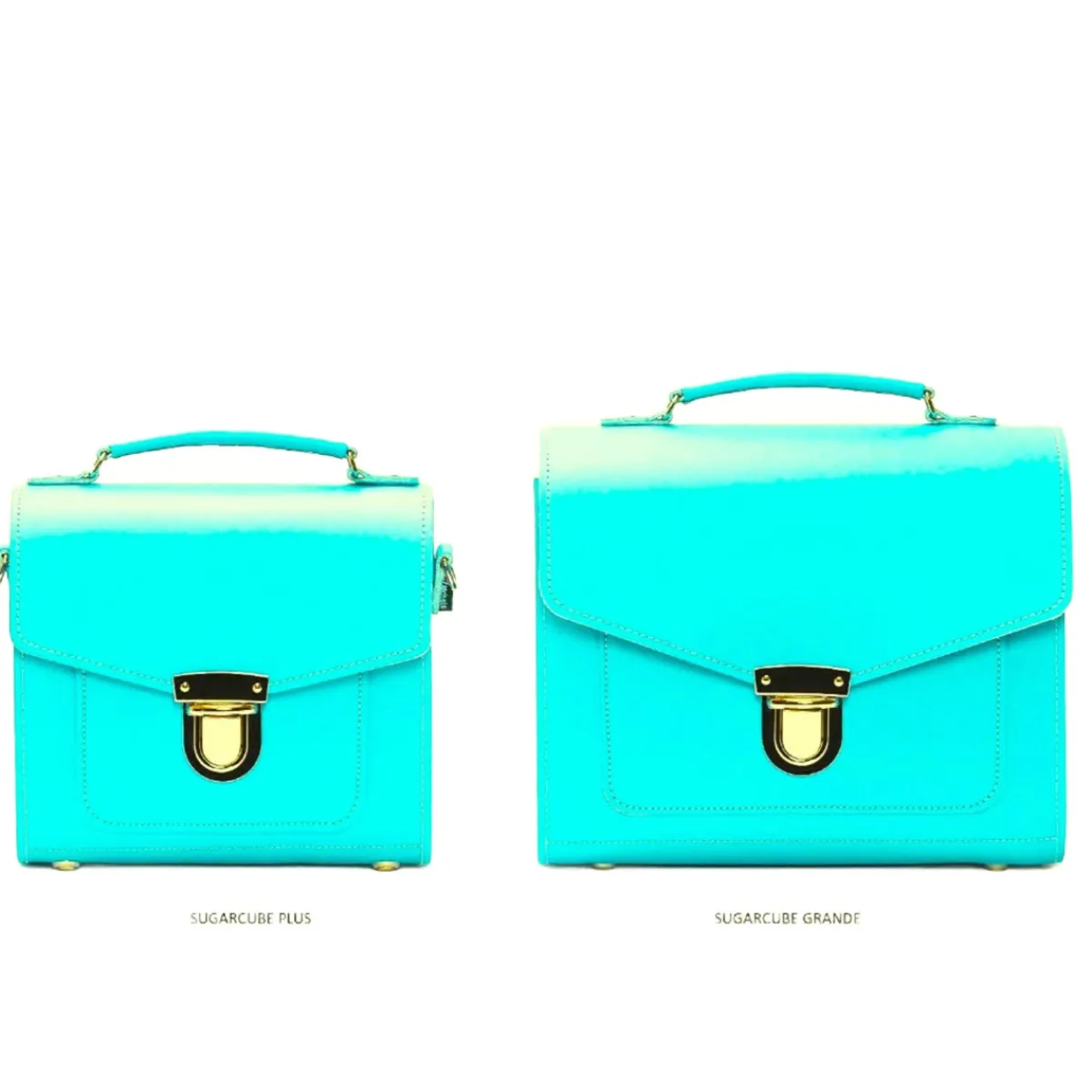 Zatchels Handmade Leather Sugarcube Handbag - Limpet - Shell Blue><noscript><img width=