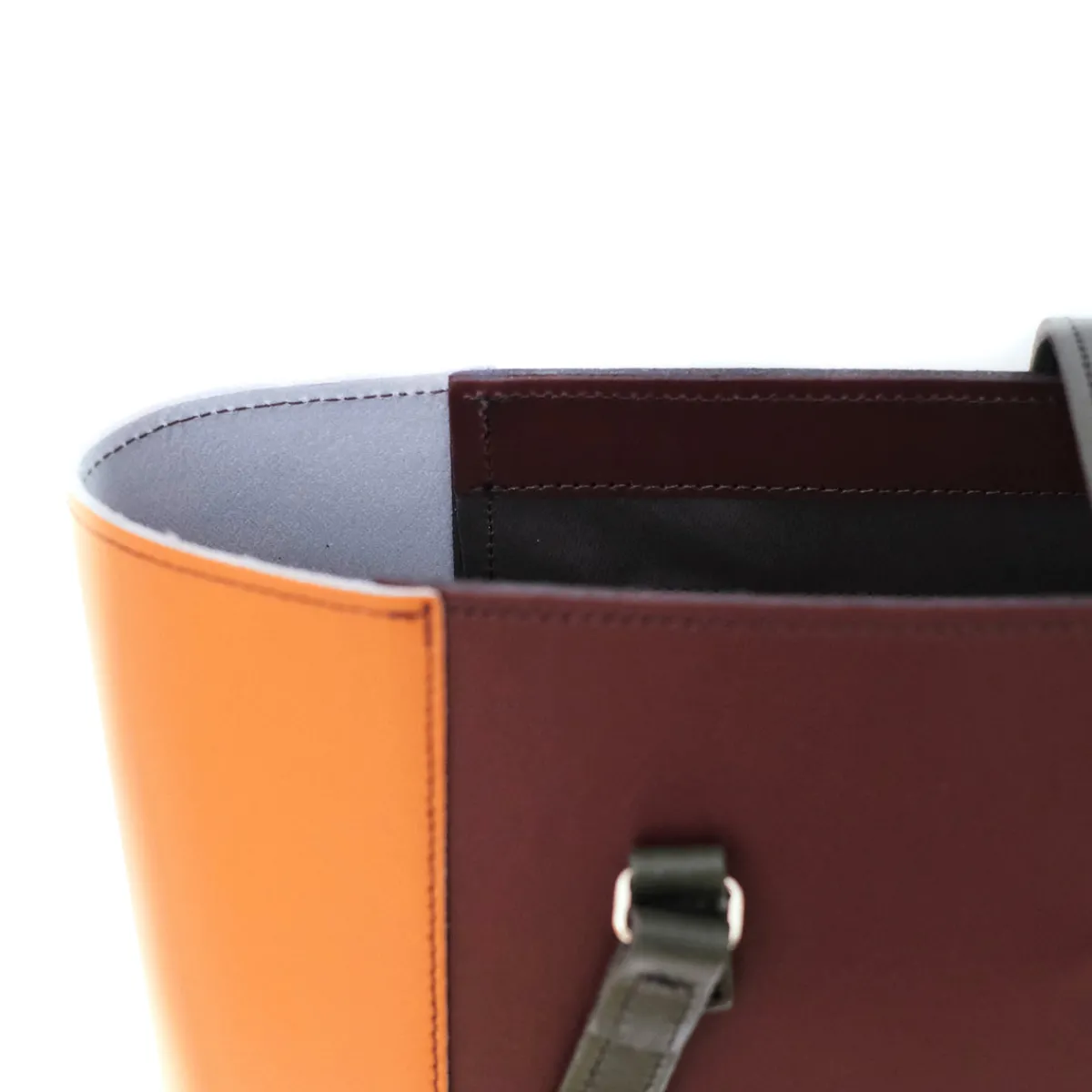 Zatchels Handmade Leather Twist Lock Shopper - Autumnal Kaleidoscope>Women Shoppers And Tote Bags