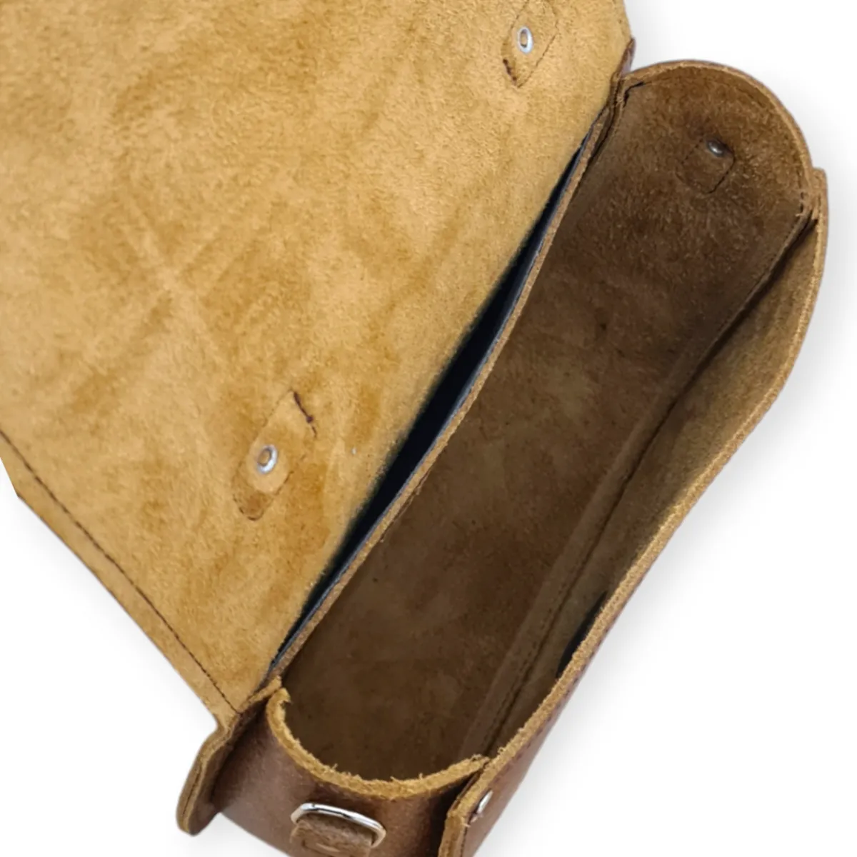 Zatchels Handmade Tannery Leather Saddle Bag - Tan><noscript><img width=