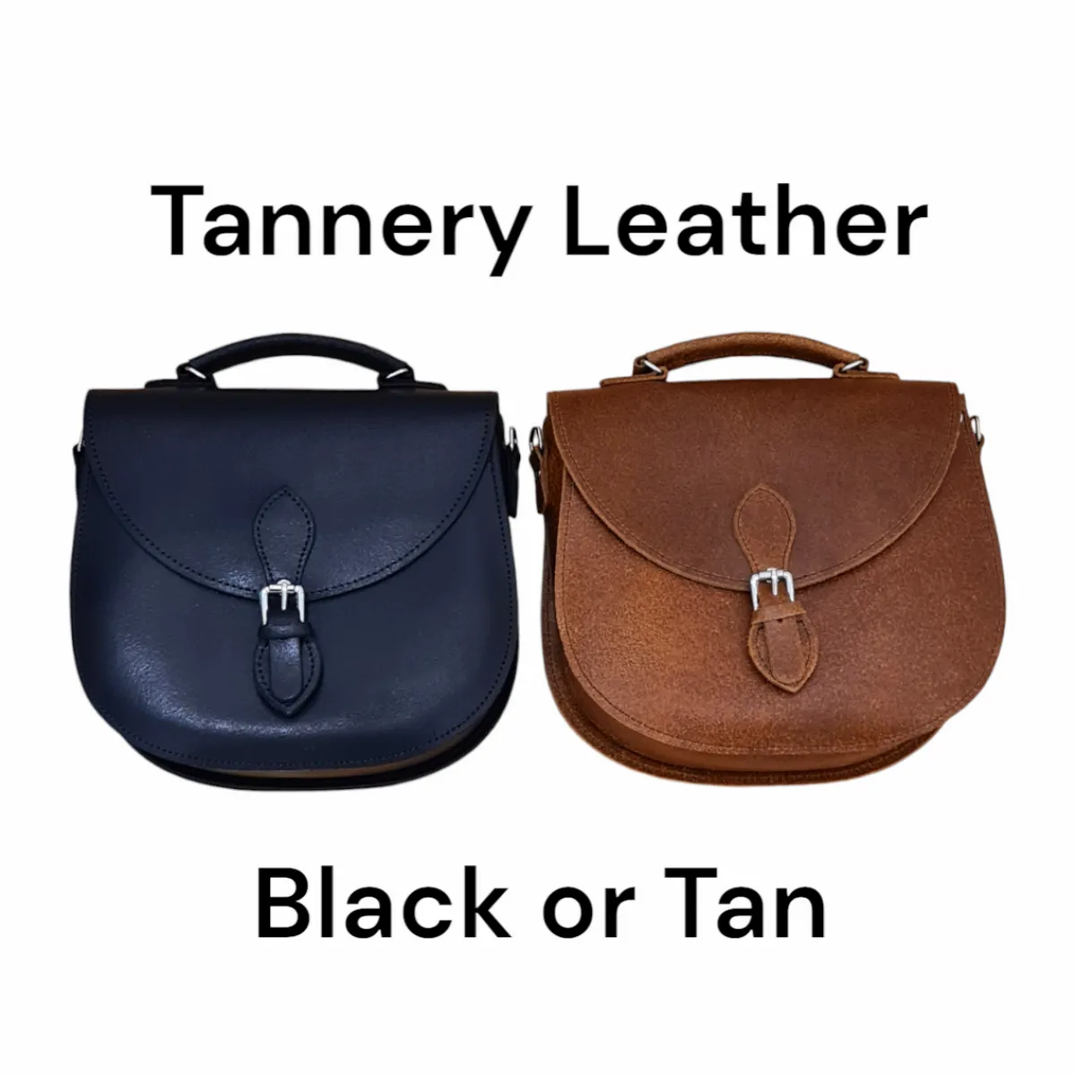 Zatchels Handmade Tannery Leather Saddle Bag - Tan><noscript><img width=