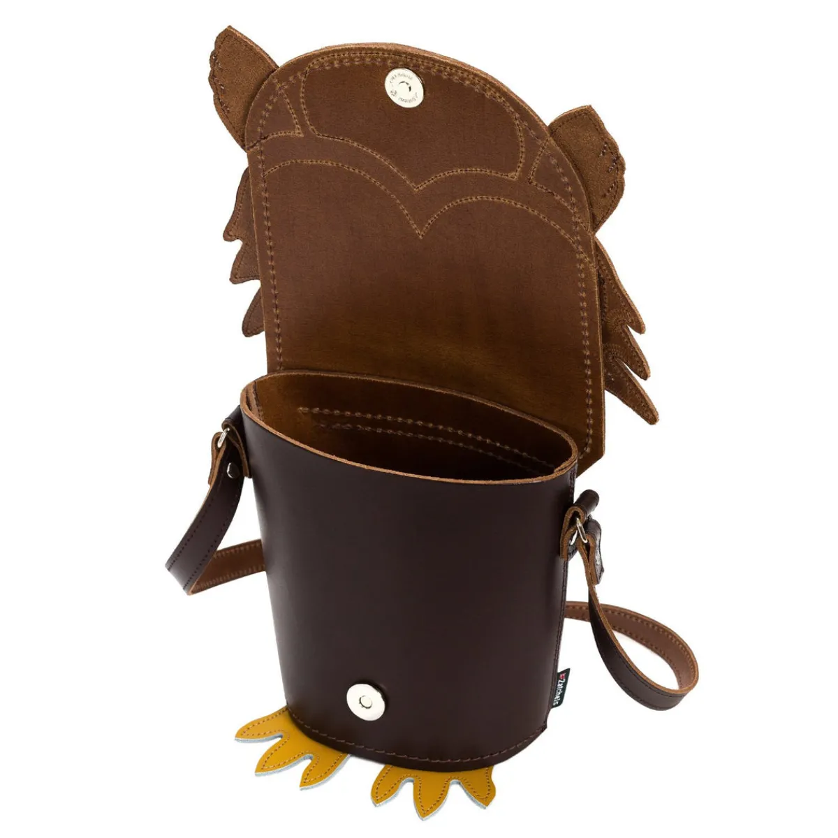 Zatchels Hoot Owl Handmade Leather Bag><noscript><img width=