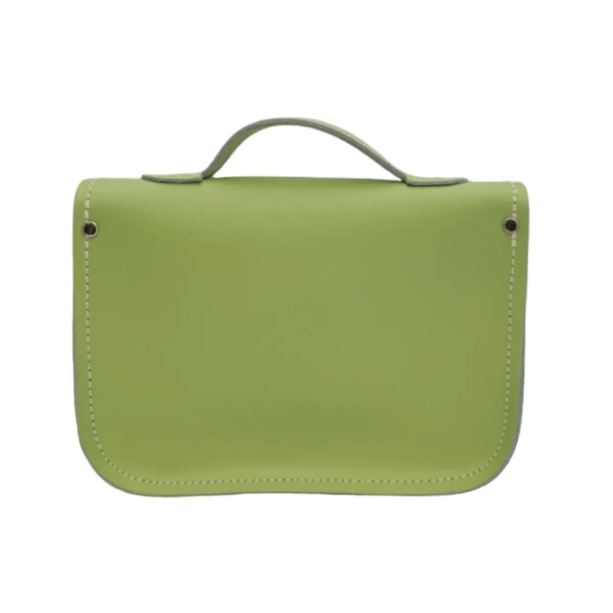 Zatchels Leather Midi Satchel - Grass Green><noscript><img width=
