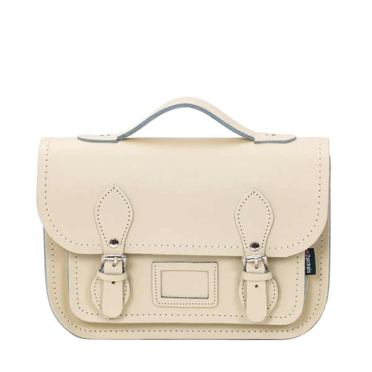 Zatchels Leather Midi Satchel - Pastel Cream>Women Small Satchels|Midi Satchels