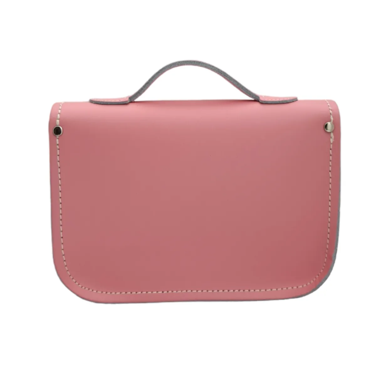Zatchels Leather Midi Satchel - Pastel Pink><noscript><img width=