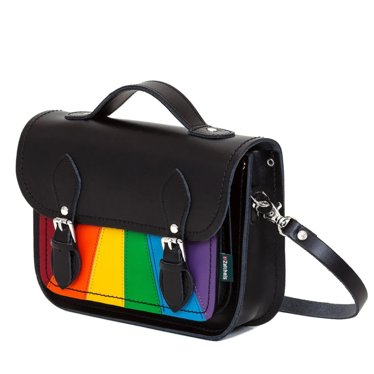 Zatchels Leather Midi Satchel - Pride>Women Small Satchels|Midi Satchels
