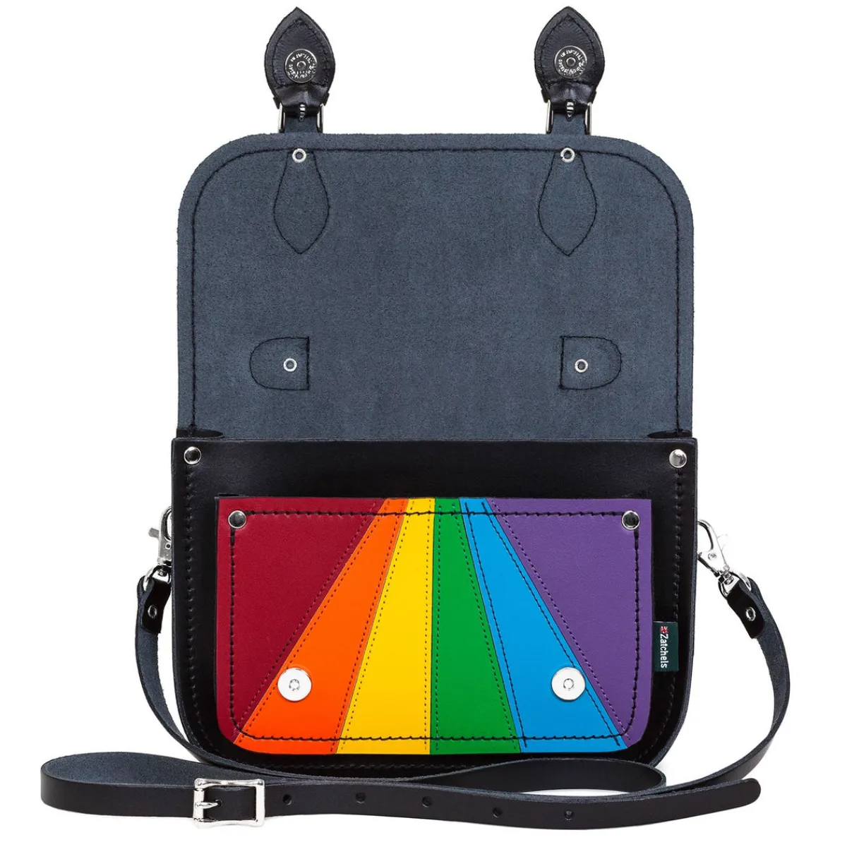 Zatchels Leather Midi Satchel - Pride><noscript><img width=