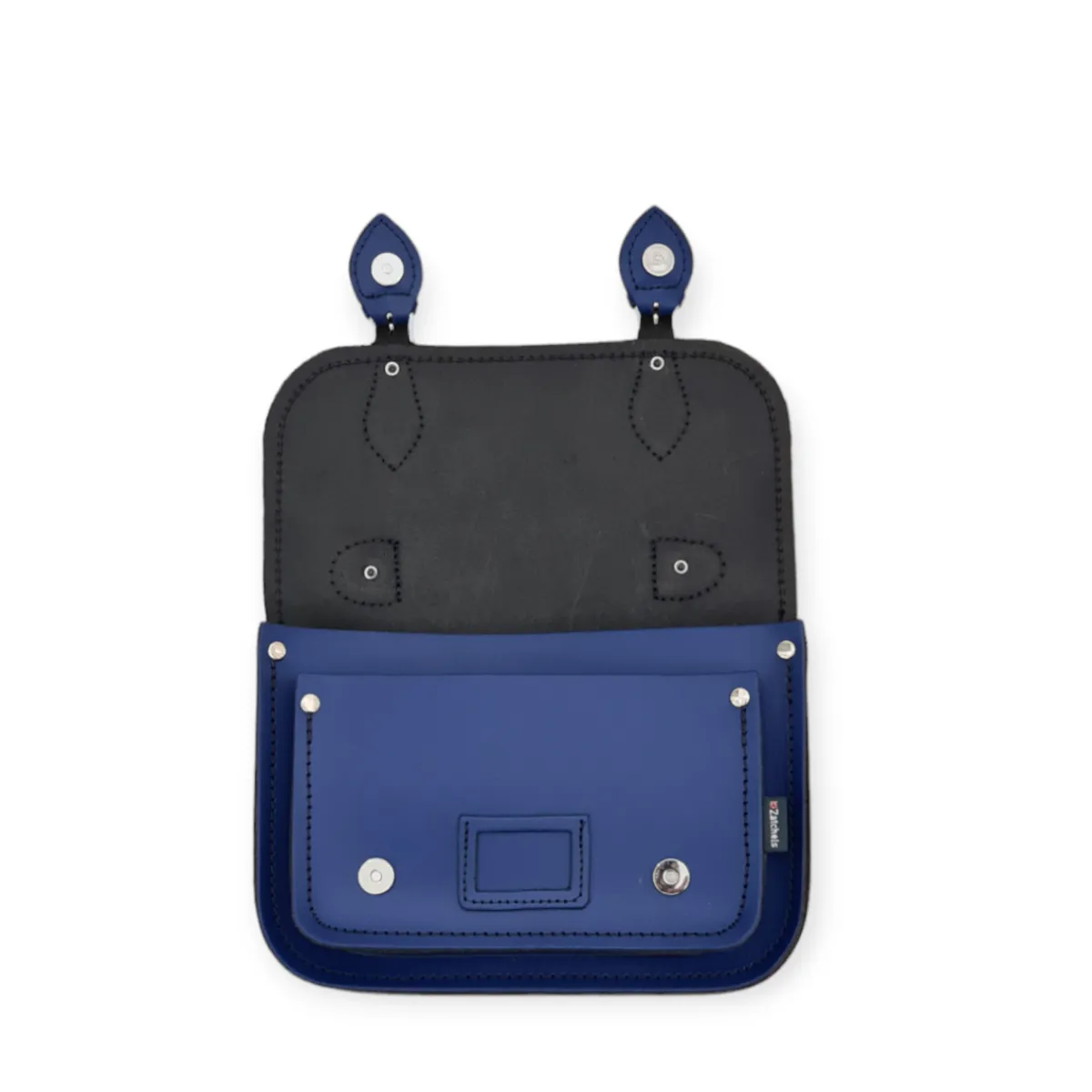 Zatchels Leather Midi Satchel - Royal Blue><noscript><img width=