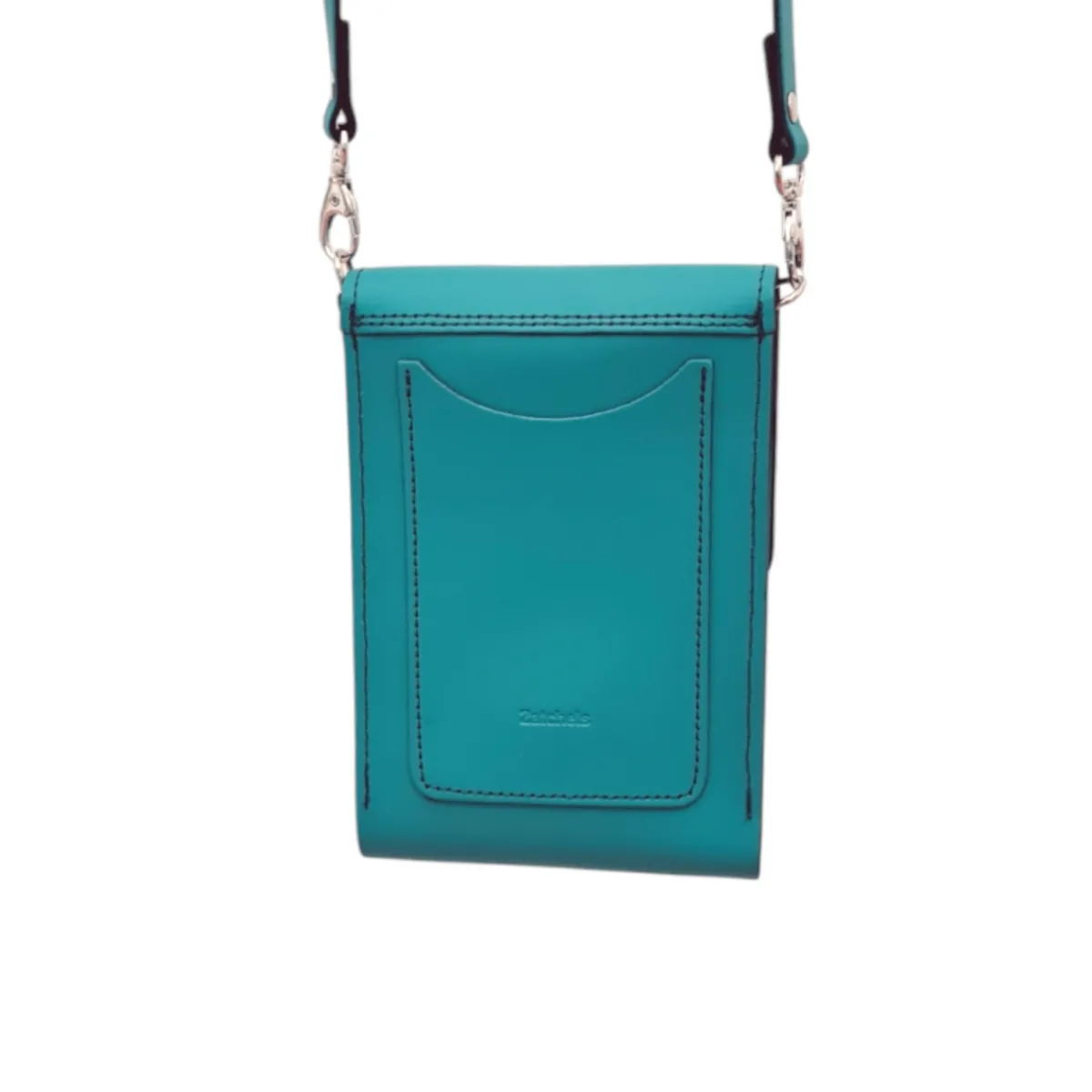 Zatchels Leather Push Lock Crossbody Phone Case - Teal><noscript><img width=