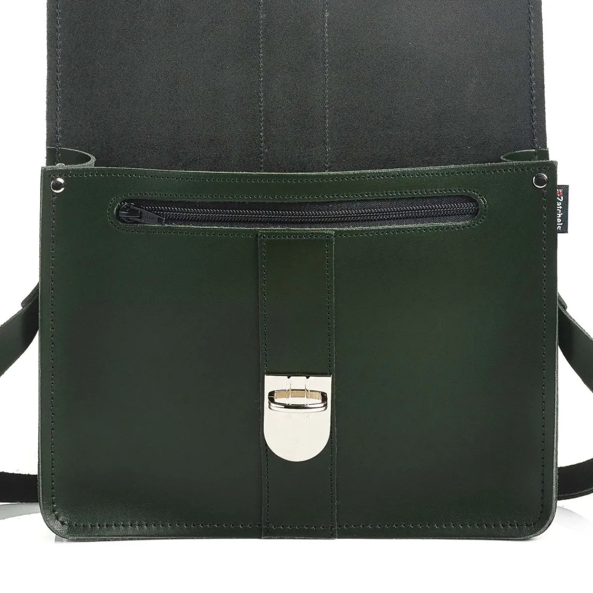 Zatchels Leather Shoulder Bag - Ivy Green><noscript><img width=